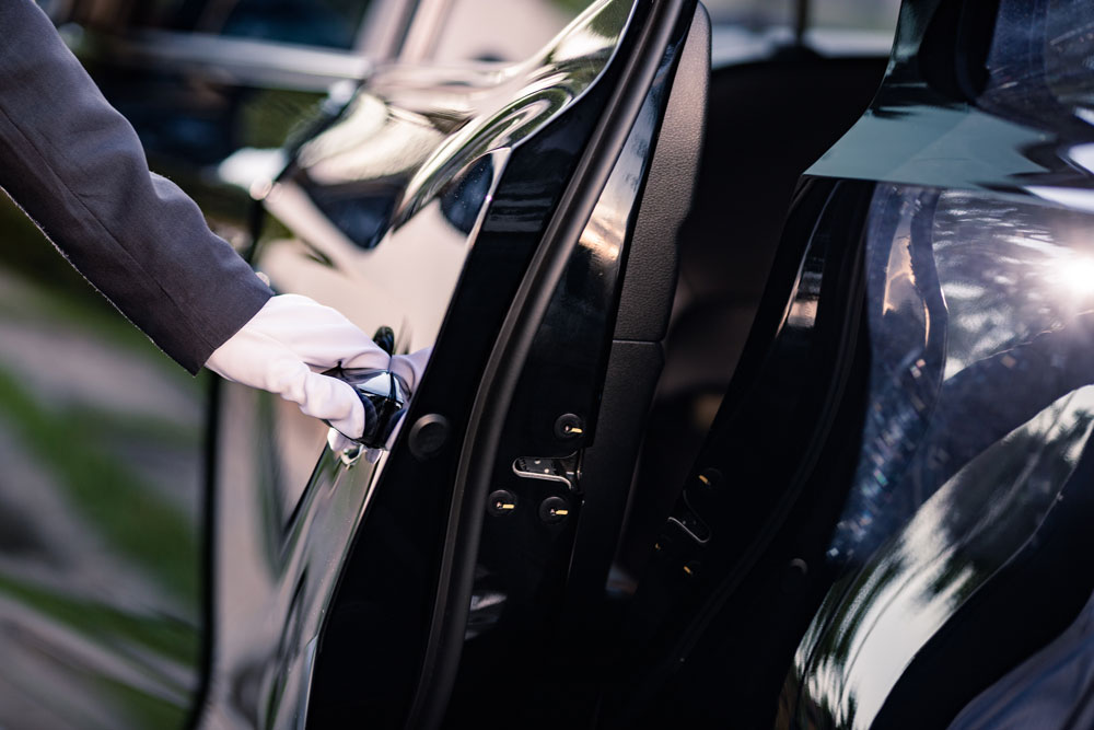 Opening Door Of Car